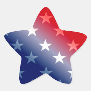 Amerikanische patriotische Rot-Blau Stern-Aufkleber