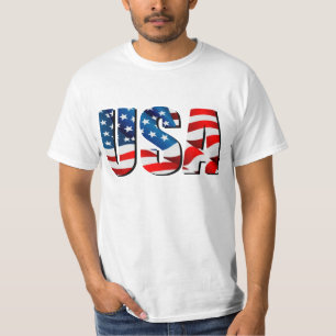 Amerikanische patriotische rote blaue Flagge T-Shirt