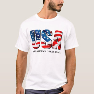 Amerikanische patriotische rote blaue Flagge T-Shirt