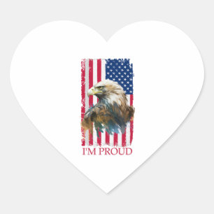 Amerikanische patriotische Symbole des Nationalsto Herz-Aufkleber