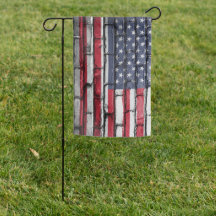 Amerikanische Patriotische US-Flagge an der Mauer