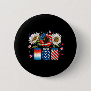 Amerikanische patriotische USA-Flaggen-Gläser mit  Button