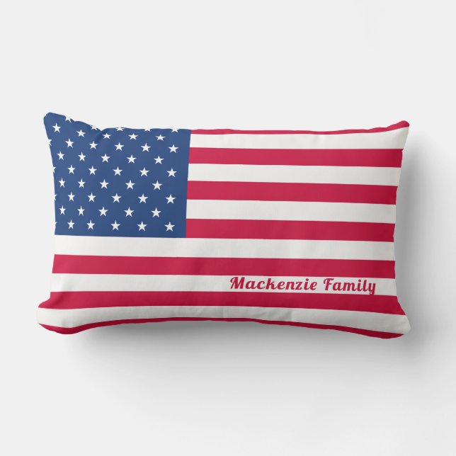 Amerikanische personalisierte Familie der Lendenkissen (Vorderseite)