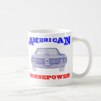 Amerikanische Pferdestärken-Tasse
