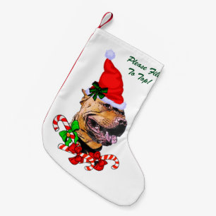 Amerikanische Pitbull Terrier fröhlich Kleiner Weihnachtsstrumpf