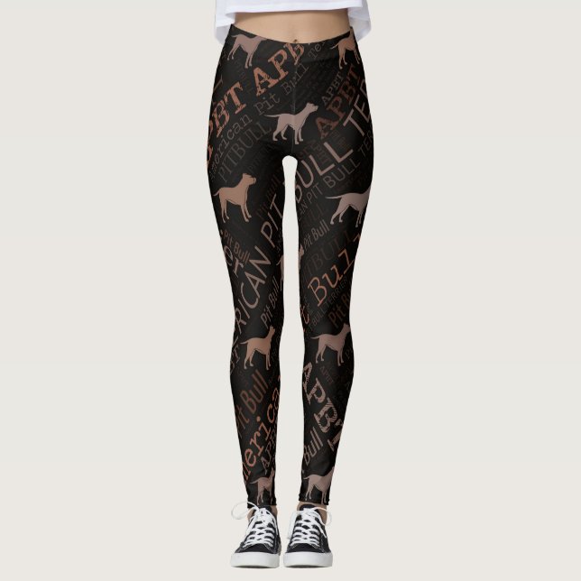 Amerikanische Pitbull Terrier Leggings (Vorderseite)