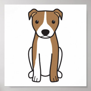 Amerikanische Pitbull Terrier (natürliche Ohren) Poster