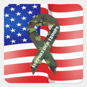 Amerikanische Quadratischer Aufkleber