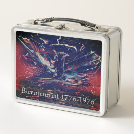 Amerikanische Revolutions-Bicentennial Metall Brotdose