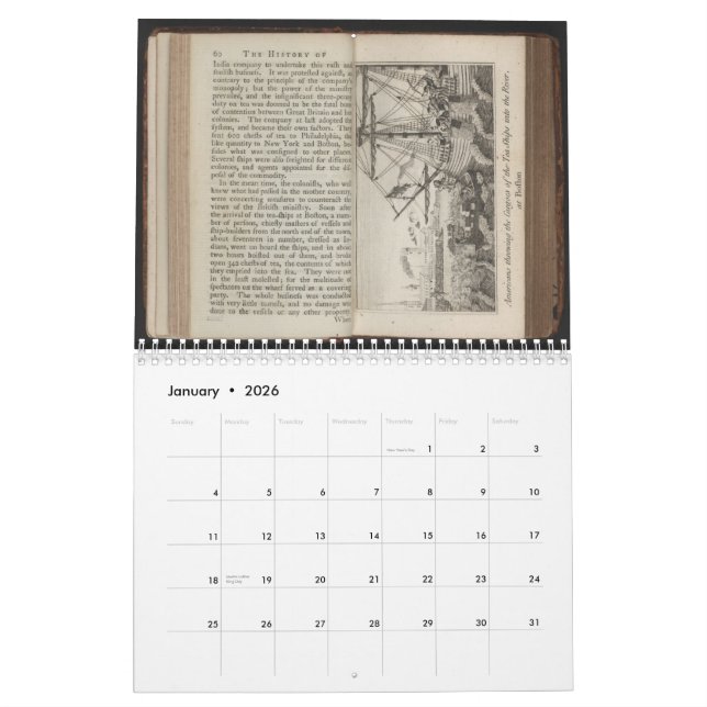 Amerikanische Revolutions-Kalender Kalender (Jan 2026)
