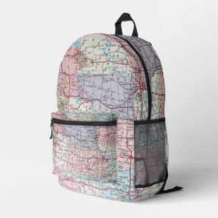 Amerikanische Roadmap Bedruckter Rucksack
