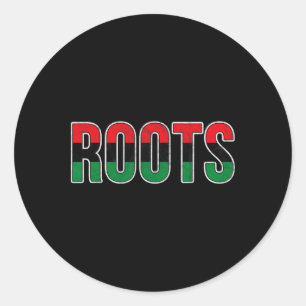 Amerikanische Roots - Panafrikanische Unia Flag Di Runder Aufkleber