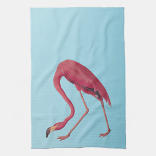 Amerikanische Rosa Flamingo Vintage Kunst Geschirrtuch