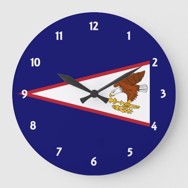 Amerikanische Samoie Große Wanduhr (Vorderseite)