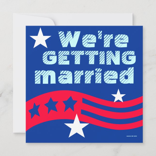 Amerikanische Save the Date Hochzeitsankündigung Einladung (Vorderseite)