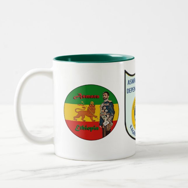 Amerikanische Schulschale Asmaras Zweifarbige Tasse (Links)
