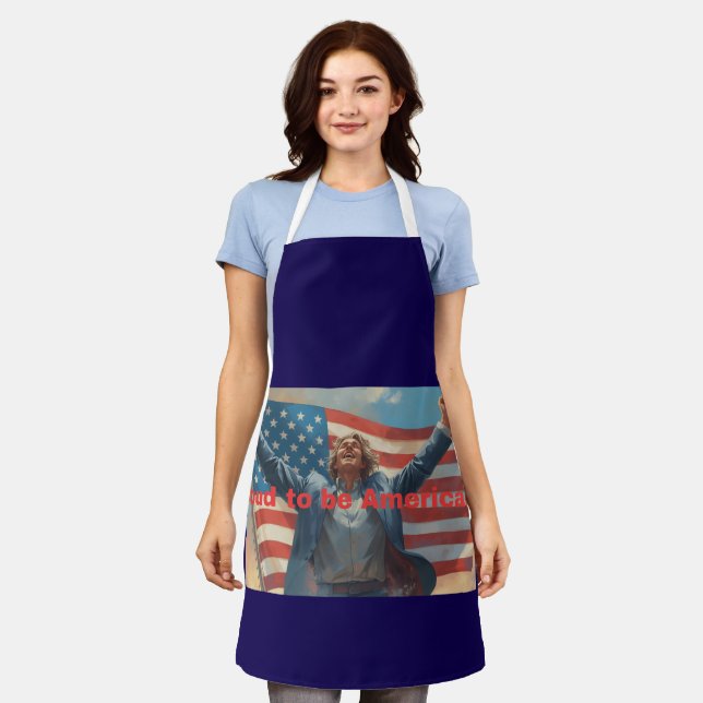 Amerikanische Schürze mit Stolz (Getragen)