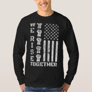 Amerikanische schwarze Flagge gemeinsam bringen wi T-Shirt