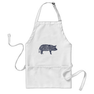 Amerikanische Schweinefleischstücke, Vintages Schürze