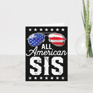 Amerikanische Schwester 4. Juli Familien-Matching Karte