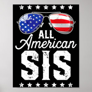 Amerikanische Schwester 4. Juli Familien-Matching Poster