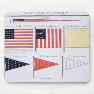 Amerikanische Seeflaggen und Wimpel, von einem Mousepad