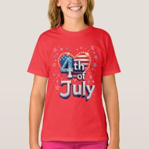 Amerikanische Seele: Klassische 4. Juli Stimmung T-Shirt