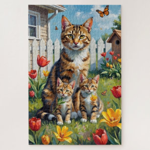 Amerikanische Shorthair-Tulpen-Gartenkunst