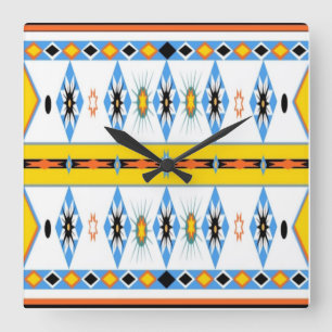 Amerikanische Shoshone-Wall-Uhr Quadratische Wanduhr