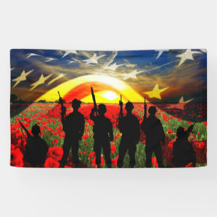 Amerikanische Soldaten-Fahne zu Ehren Banner