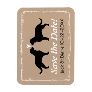 Amerikanische Spaniels, die Hochzeiten feiern, ret Magnet