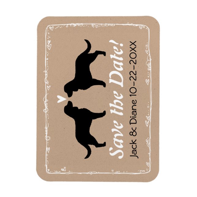 Amerikanische Spaniels, die Hochzeiten feiern, ret Magnet (Vertikal)