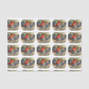 Amerikanische Spielhühner Blaurot Seidenpapier