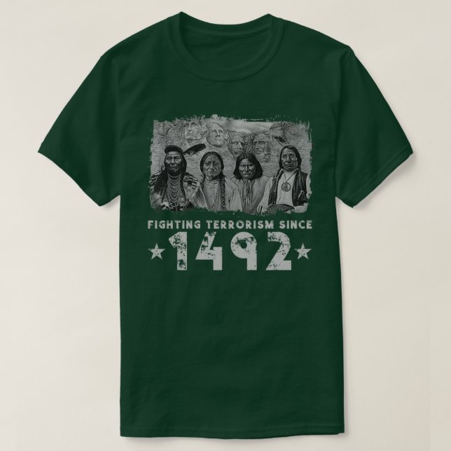 Amerikanische Sprichwort-Kampf 1492 T-Shirt (Design vorne)