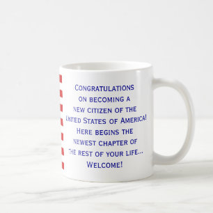 Amerikanische Staatsbürgerschafts-Flaggen-Tasse Kaffeetasse