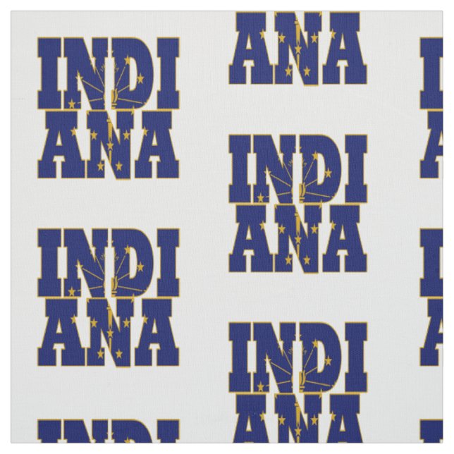 Amerikanische Staatsflagge Indianas Stoff (Muster)