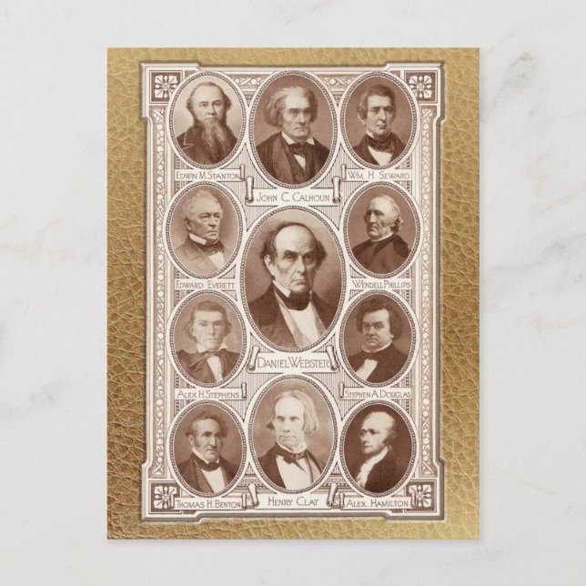 Amerikanische Staatsmänner und Redner Postkarte (Vorderseite)