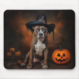 Amerikanische Staffordshire-Kürbisse Halloween Gru Mousepad