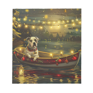 Amerikanische Staffordshire-Weihnachtsfestreise Notizblock
