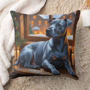 Amerikanische Staffordshire-Weihnachtslichter Feie Kissen