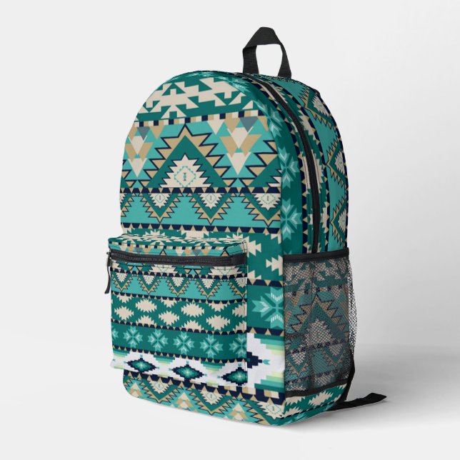 Amerikanische Stammesmuster Bedruckter Rucksack (Rückseitige Ecke Rechts)