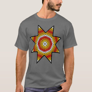 Amerikanische Starquilt-Design, weiße Brandfarbe T-Shirt