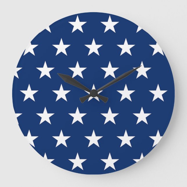 Amerikanische Stars Akrylwall-Uhr Große Wanduhr (Vorderseite)