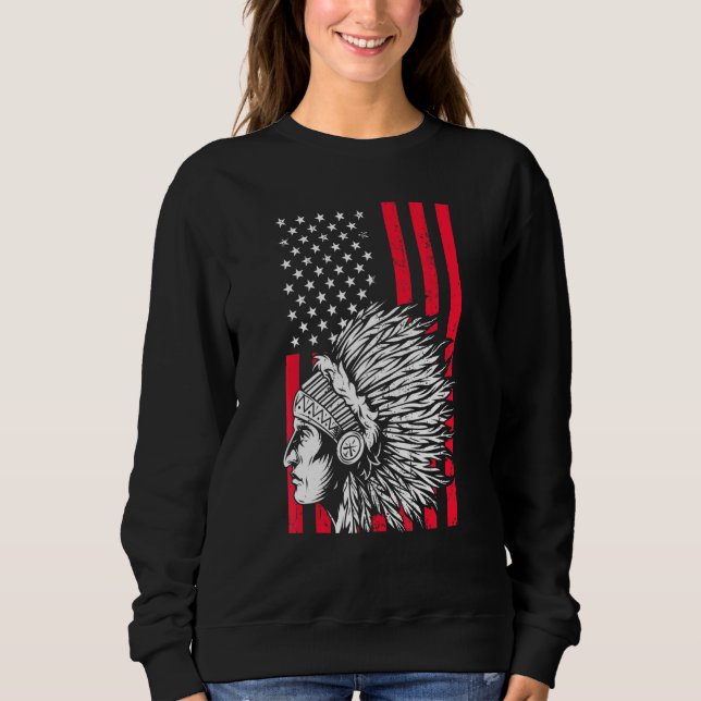 Amerikanische Stolperhütte US-Flaggen Amerikanisch Sweatshirt (Vorderseite)