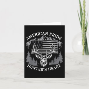 Amerikanische Stolzjäger Hirsch auf der Jagd auf d Karte