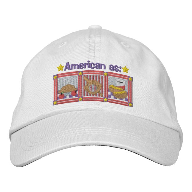 Amerikanische Symbole und Symbole Bestickte Baseballkappe (Vorderseite)