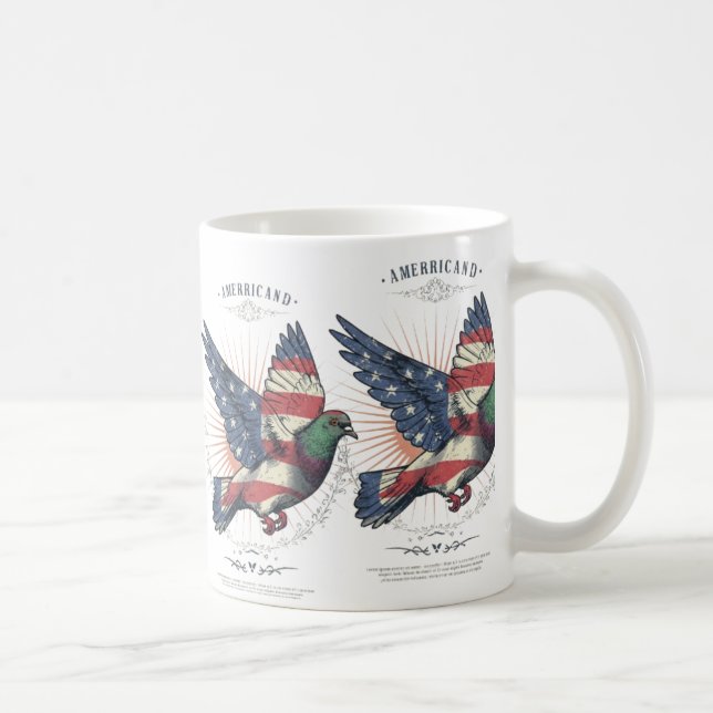 Amerikanische Taube Klassische Tasse (Rechts)