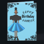 Amerikanische Tochter Birthday Karte<br><div class="desc">Diese schöne Karte verströmt Schönheit und Stil. Das liebenswerte Bild einer schwarzen Afroamerikanerin ist die perfekte Grußkarte,  um den Geburtstag Ihrer Tochter zu feiern,  während Sie Ihre Wertschätzung mit einem herzlichen Gruß zeigen. Bestellen Sie jetzt und teilen Sie eine Botschaft der Liebe und Dankbarkeit,  die ihr Herz Touch.</div>
