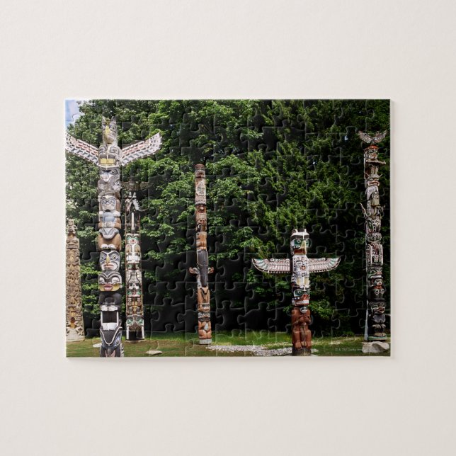 Amerikanische Totem-Stöcke, Vancouver, Brite (Horizontal)