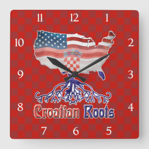 Amerikanische Uhr der Kroatischen Roots Square